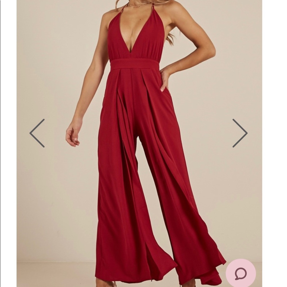 Showpo “One More Dance” Jumpsuit in Wine